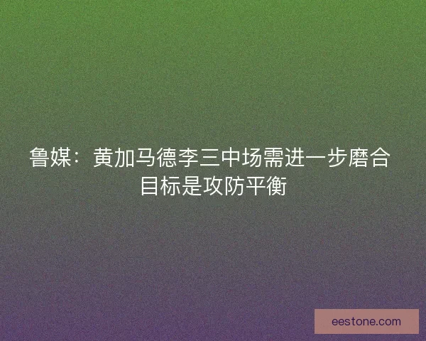 鲁媒：黄加马德李三中场需进一步磨合 目标是攻防平衡